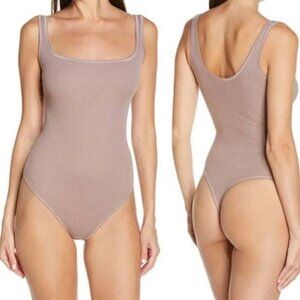 SKIMS Cotton Rib Bodysuit Umber Womens 4X
